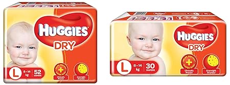 huggies dry large 52