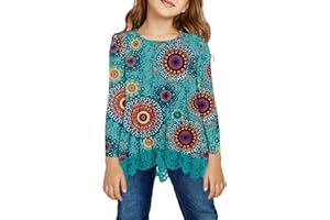 storeofbaby Girls Casual Tunic Tops Short Sleeve Loose Soft Blouse T-Shirt for 4-13 Years