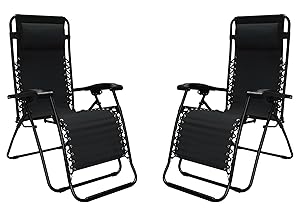 Caravan Canopy 80009000052 Sports Infinity Zero Gravity Chair (2 Pack), Black