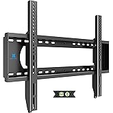 75 85 86 98 100inch Heavy Duty TV Wall Mount Low Profile TV Mount Bracket | 55-120 inch Ultra Slim Fixed TV Mount, 220LBS Large TVS, Max VESA 900x600mm, 16" 24" 32" Wood Stud, Safe Lock &amp; Quick Release