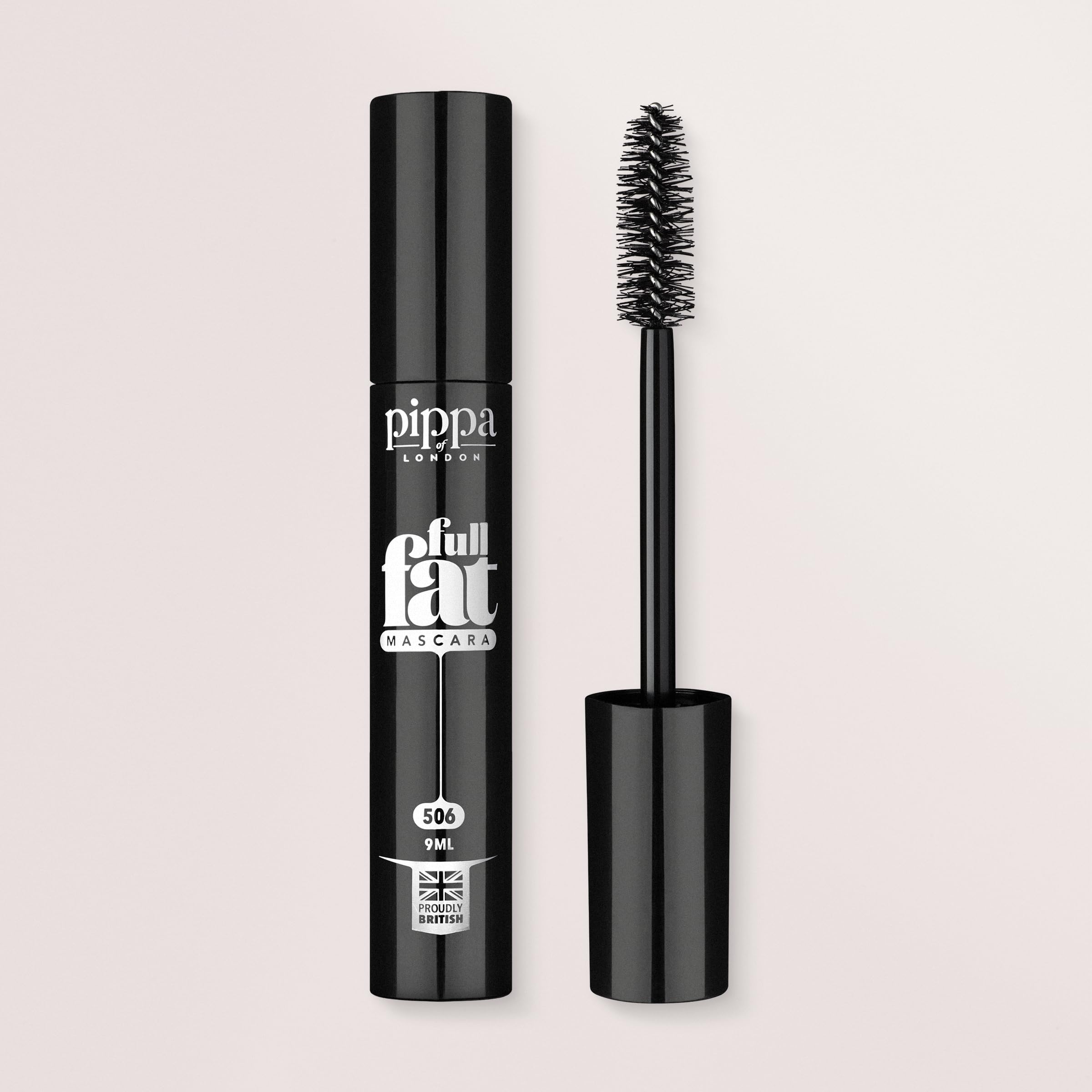 Pippa of London Full Fat Mascara Black 506 - Water Resistant Lengthening and Curling Mascara