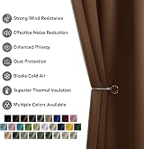 Deconovo Thermal Insulated Blackout Curtains Brown 2 Panels 107x160 cm Eyelets view 9