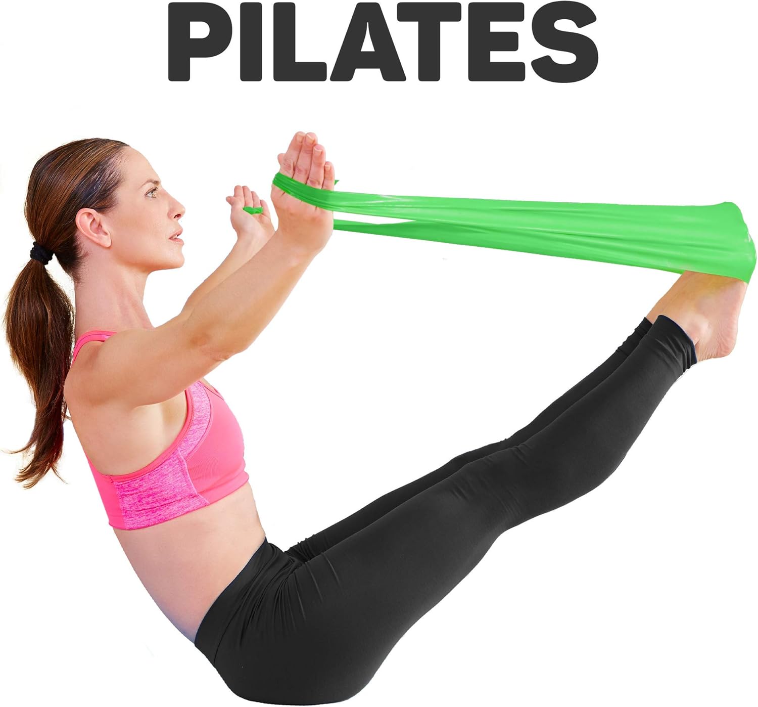 Premium Exercise Bands and Door Anchor | Fitness, Physical Therapy, Pilates Workout, Stretch | 6 Feet Long : Sports & Outdoors