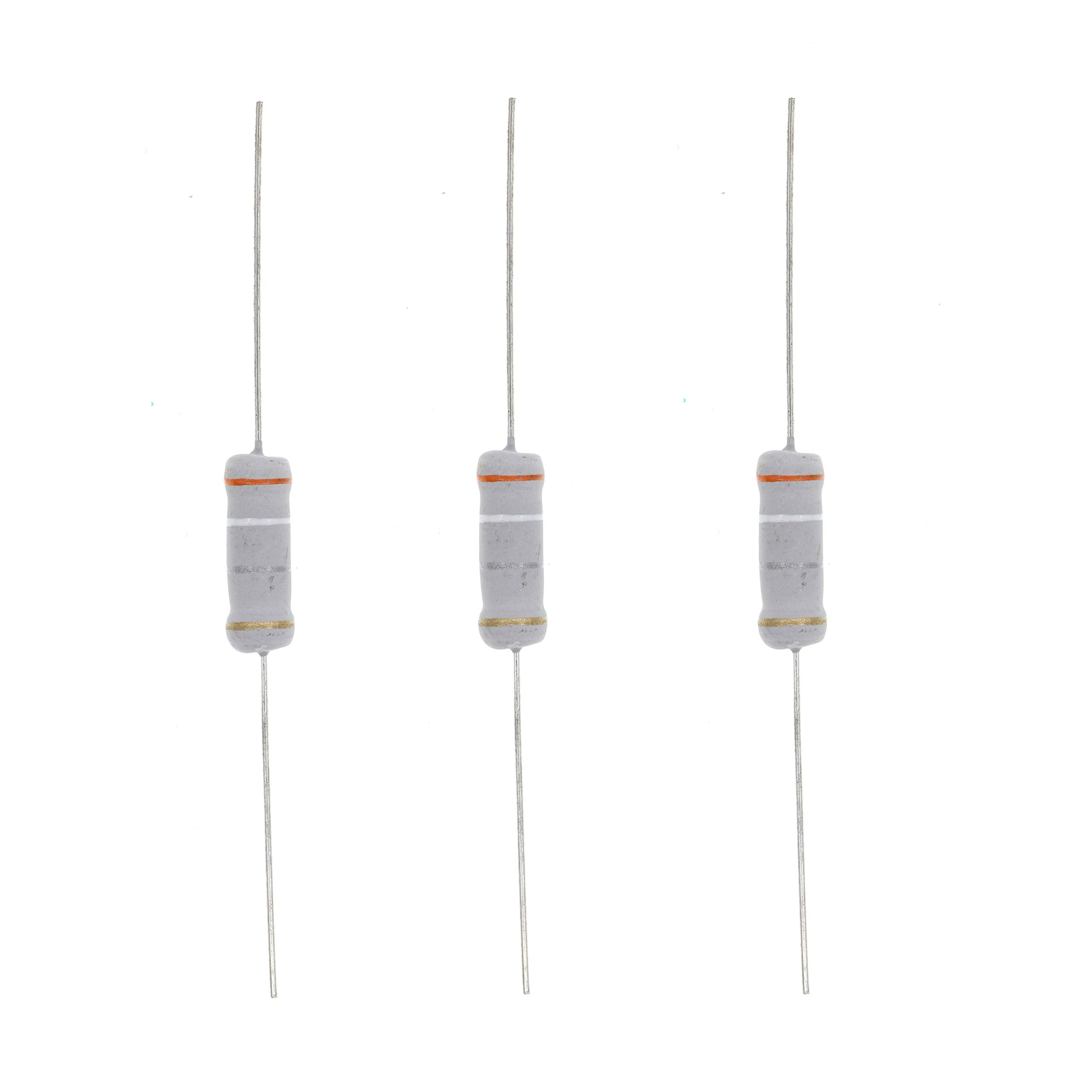 HUABAN 20PCS 3W 3 Watts 0R39 0.39 Ohm 5% Metal Oxide Film Resistor