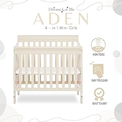 Dream On Me Aden 4-in-1 Convertible Mini Baby Crib