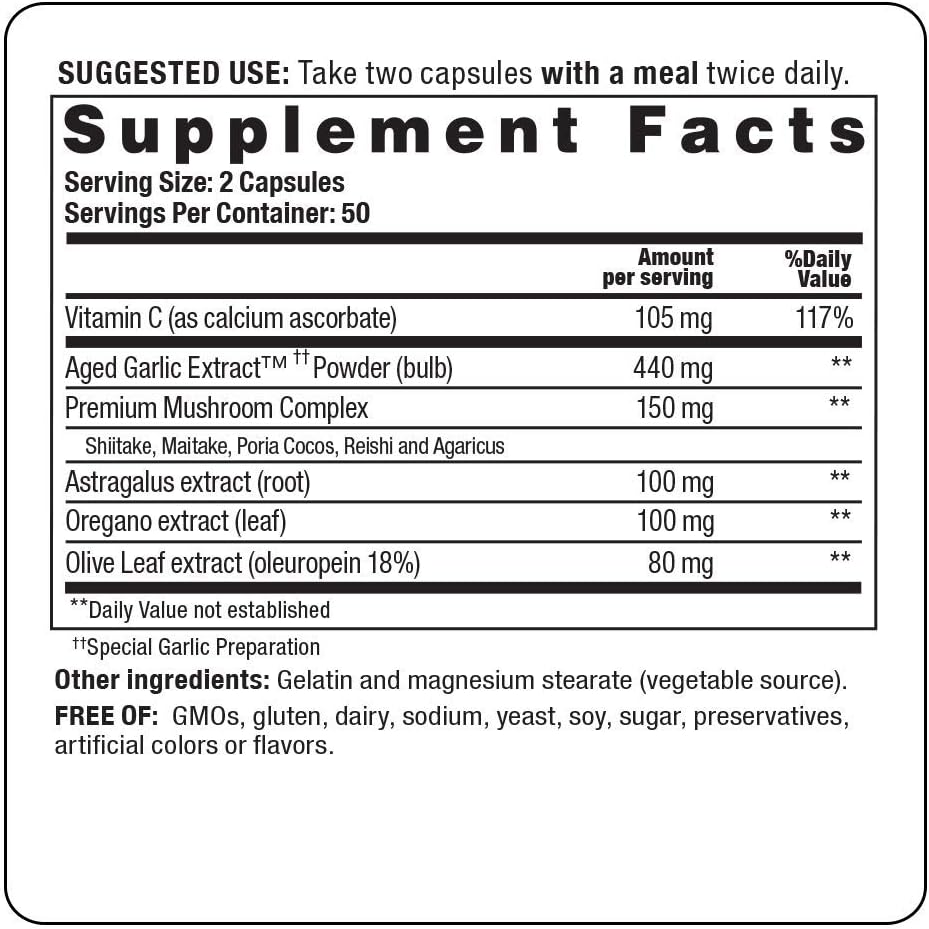 Kyolic Aged Garlic Extract Formula 103 Immune Formula, 300 Capsules: Health & Personal Care