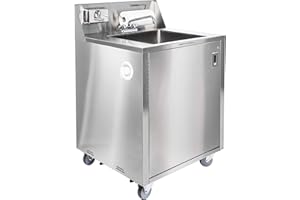 AFE SB101 Single Basin Stainless Steel Portable Sink with Hot Water