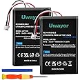 Uwayor PS5 Controller Battery, 4000mAh LIP1708 PS5 Battery Replacement 2 Pack for Sony PS5 PlayStation 5 DualSense CFI-ZCT1W Wireless Controller with Tool Set (Not Fit DualSense Edge)
