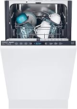 Candy Slimline Integrated Dishwasher 10 Place Black Bezel C Rated