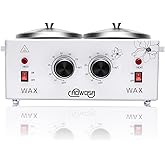 Double Wax Warmer Professional Electric Wax Heater Machine for Hair Removal, Dual Waxing Pot Paraffin Facial Skin Body SPA Salon Equipment with Adjustable Temperature Set