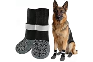 HeavenEye Dog Socks Prevent Licking Paws, Anti Slip Maximum Grip Boots&Paw Protectors for Small Medium Large Senior Dogs No S