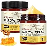 Beef Tallow for Skin, Beef Tallow for Face, Organic Beef Tallow Face Moisturizer, Natural Tallow and Honey Balm, Pure Beef Tallow Moisturizer Body, Grass Fed Beef Tallow, All Skin Types 4.2 Oz