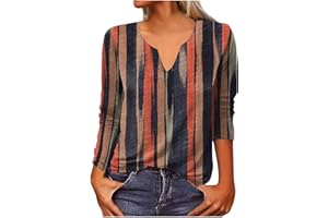 HTHLVMD Oversized Womens Fall Long Sleeve v Neck Button Tops Casual Slim Fashion Print Top Blouse T-Shirt Bottom Shirt