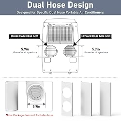 Flamorrow Dual Hose Portable Air Conditioner Window