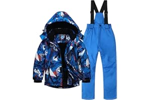 AIMISYOU Kids Ski Jacket & Pants Set Winter Snowboarding Rain Coats Girls Boys Snow Suits