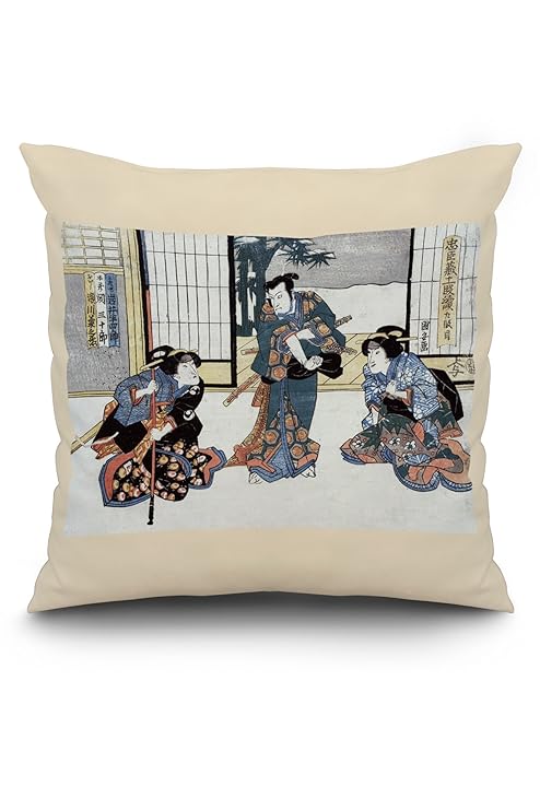 Act Nine Man And Two Women In A Room Japanese Wood Cut Print