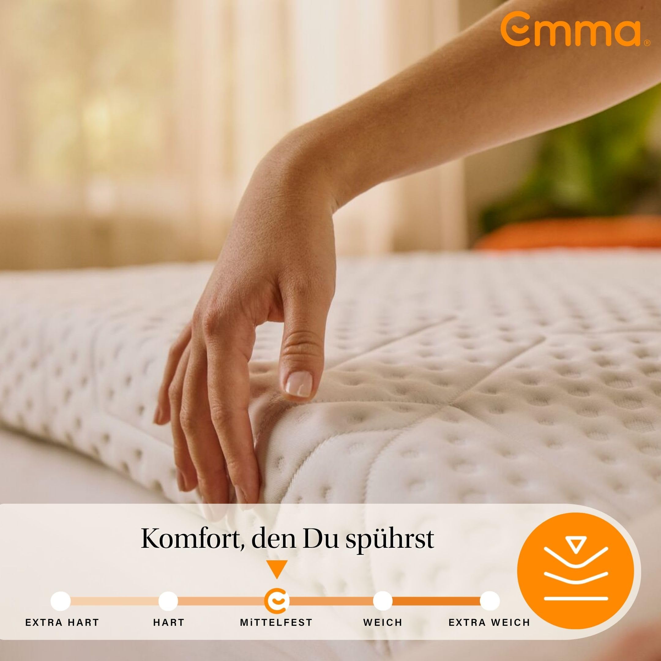Emma Premium Plus Topper Kühlender Bezug 180x200 | Kühlender Matratzentopper | 9 cm Höhe | Atmungsaktiv & Temperaturregulierend | Waschbarer Bezug 4