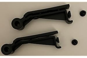 2 Pack FilterMee Brand Black Nylon Replacement Pivot Support Brackets with Lock Pins for Framed Swing Pivolok Shower Door.