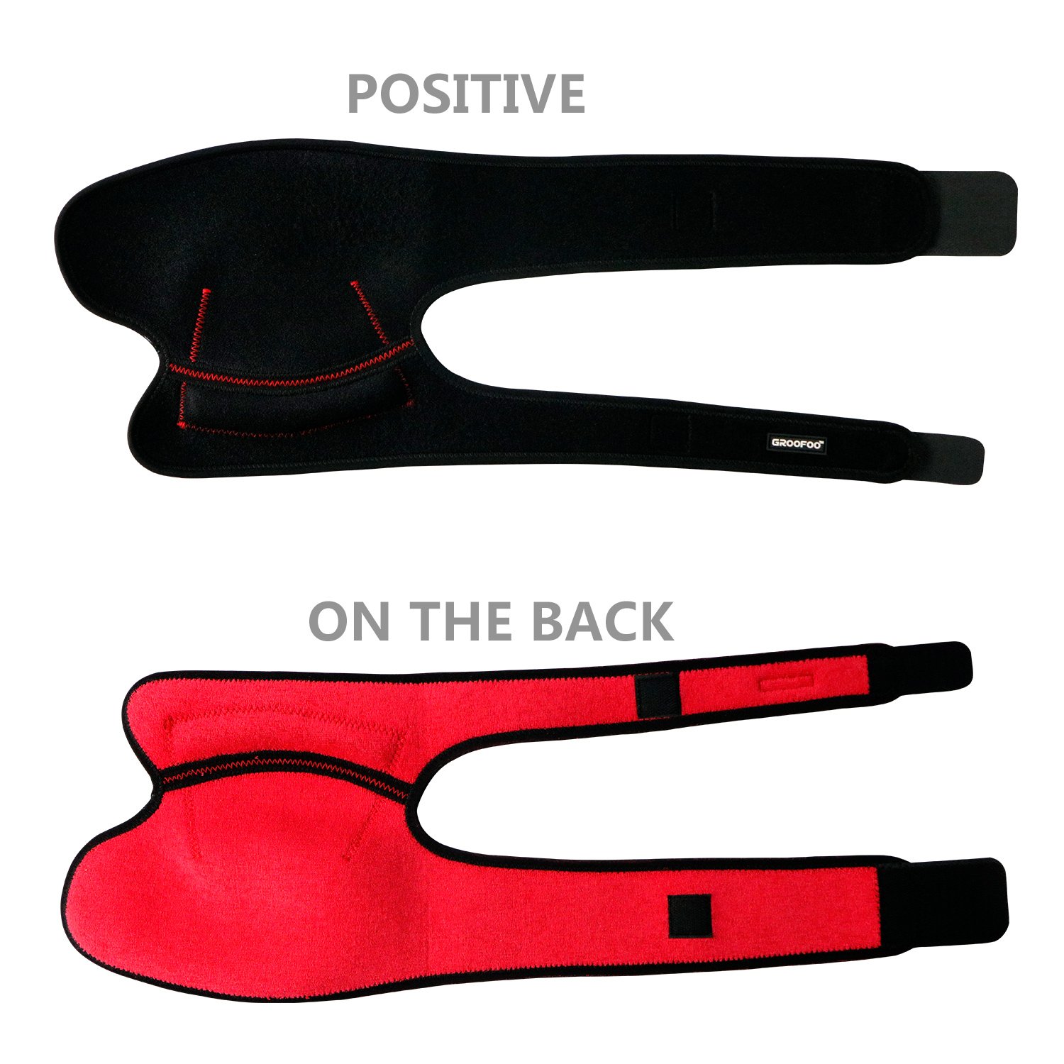 Knee Brace, GROOFOO Patella Knee Brace for Arthritis [Adjustable Knee Brace][Knee Brace Sleeve][Knee Brace Acl Skiing]Ergonomic Arc Design with Lint-free Materials - injured, arthritic knees recovery