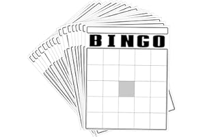 WinnerWhy 36 Pcs Blank Bingo Cards White Jumbo Bingo Game Board Make Your Own Cards Bulk Blank Large Sheet Squares Funny Game Board for Adult Party Square Fill in Gift