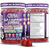 Clean Nutra Gummies with Cayenne Pepper, CLA, Berberine, Forskolin, Ceylon Cinnamon, Probiotics, Garcinia Cambogia & L-Carnitine | Mango Cherry Flavor | 60 Count Chewable Supplement Gummies