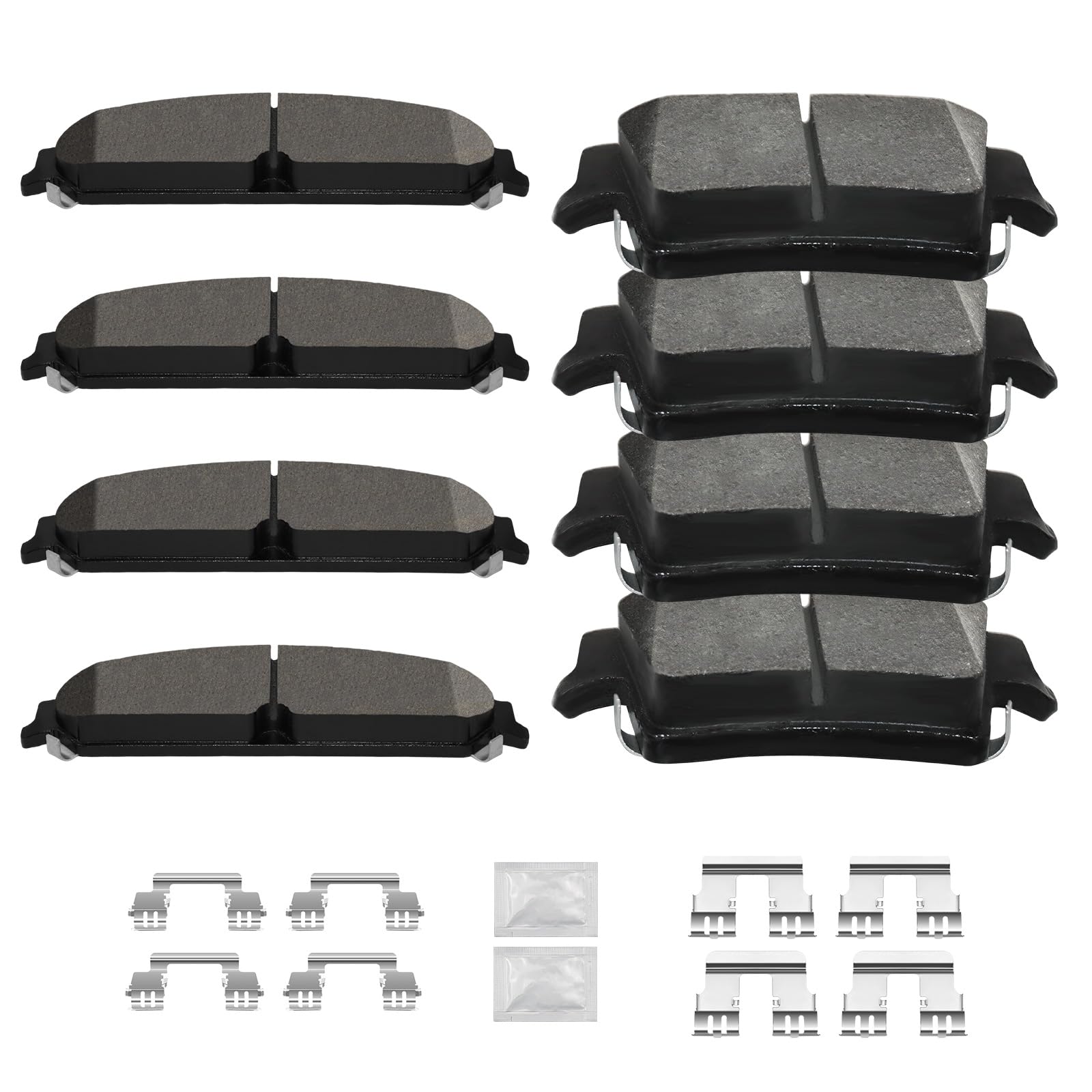 Photo 1 of Front and Rear Ceramic 8pcs Brake Pads Kits with Hardware Fit for 2005-2023 Dodge Charger Challenger Magnum 2005-2015 2017-2018 Chrysler 300 AWD