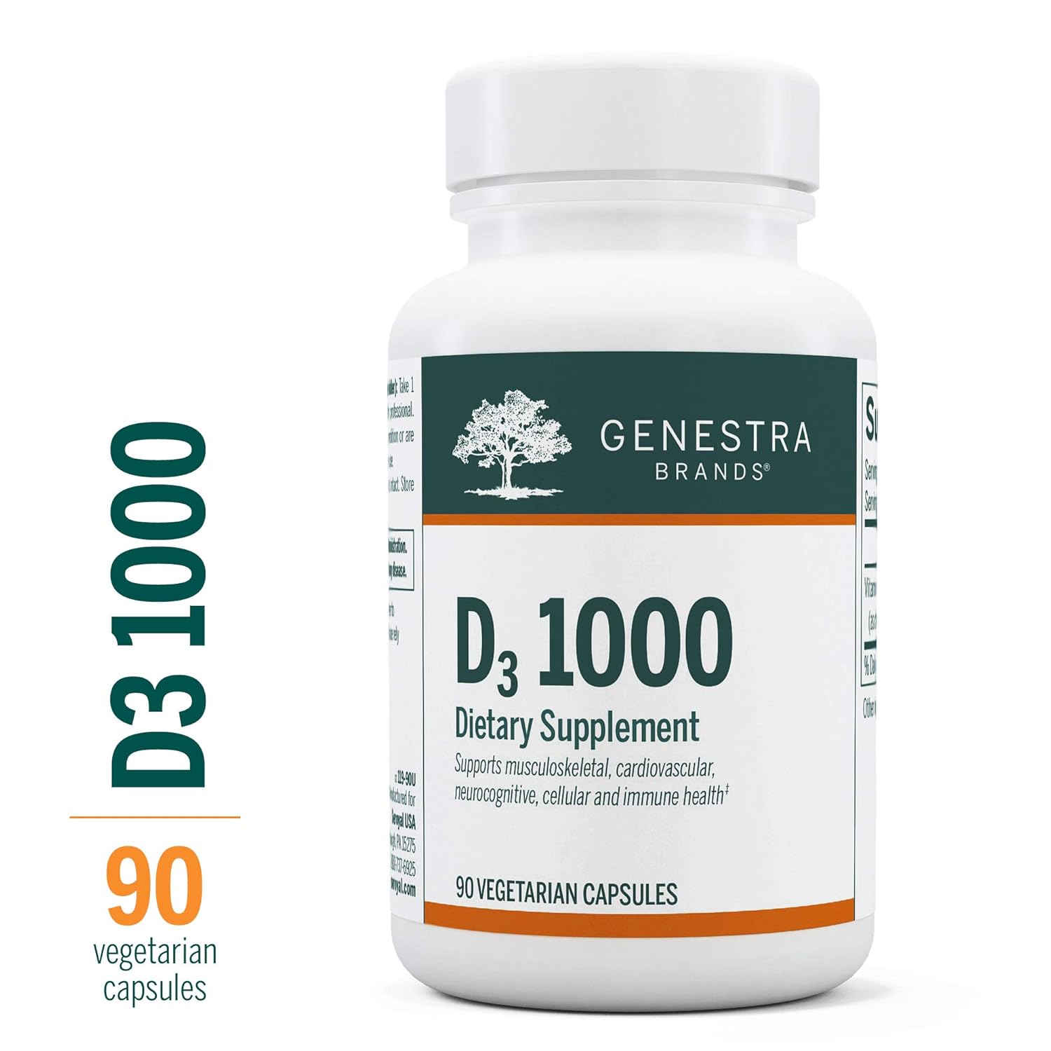 Genestra Brands D3 1000 Supports Calcium Absorption and Bone Health