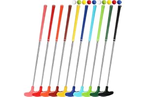 Libima 10 Pack Junior Golf Putter Golf Putters Bulk with 10 Practice Golf Balls for Men and Women Two Way Mini Golf Putter for Left and Right Handed Golfers for Kids Teenagers Adult