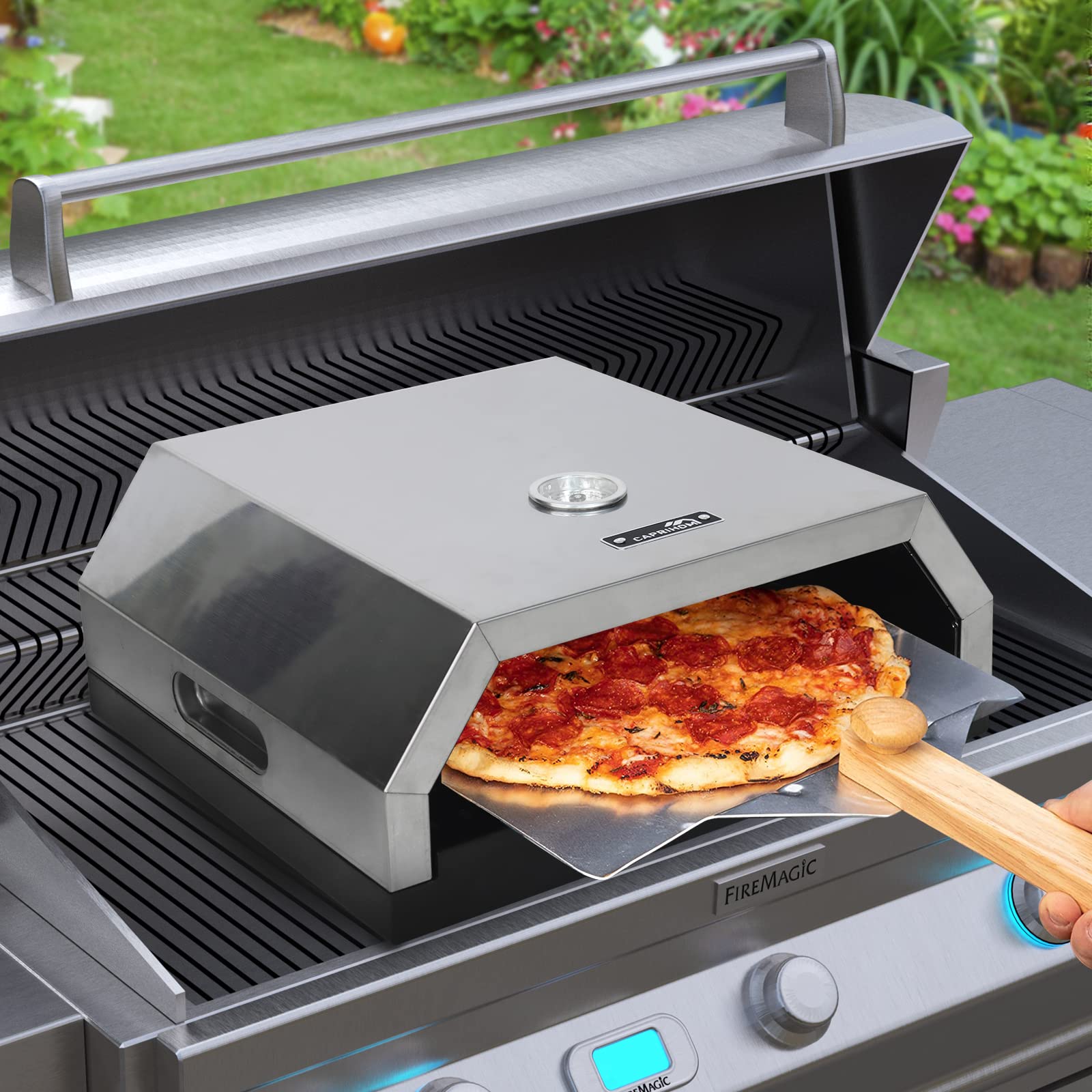 Mua Pizza Box for Grill Portable Grill Top Pizza Oven with 12" Pizza