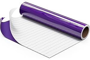 LIKCUT Purple Permanent Vinyl, 12"x 6FT Permanent Vinyl Roll Compatible with Cricut Machine, Great Stickiness Glossy Adhesive Vinyl for DIY Crafts, Waterproof Car Stickers and Home Outdoor Decor