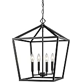 ML Lighting 3244-MB Four Light Pendant, Black