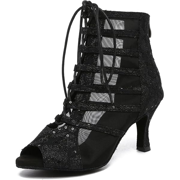 Amazon.com | YCALCP Women Dance Boots Open Toe High Heel  display picture 2