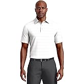PGA Tour Men’s Airflux Jaspe Cotton Short Sleeve Golf Performance Polo Shirt for Men, Moisture-Wicking