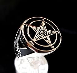 Generic Church of Satan Sigil of Baphomet Ring