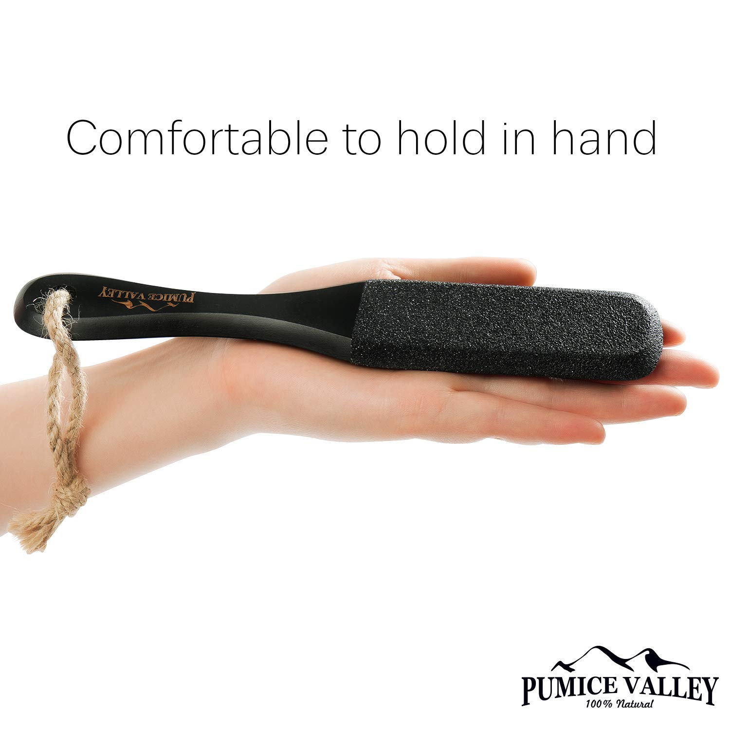 Pumice Stone Foot Scrubber - Pedicure Foot File with Handle for Dry Dead Skin - Callus Remover for Feet - Foot Scraper - Exfoliating Brush for Heels, Elbows, Hands : Beauty