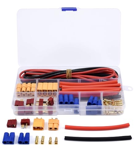 10 Paires Connecteurs Amass MR30 (mâle/femelle) - Pour Batteries LiPo RC, Avion, Multicoptère - Câble Jusqu'à 30A