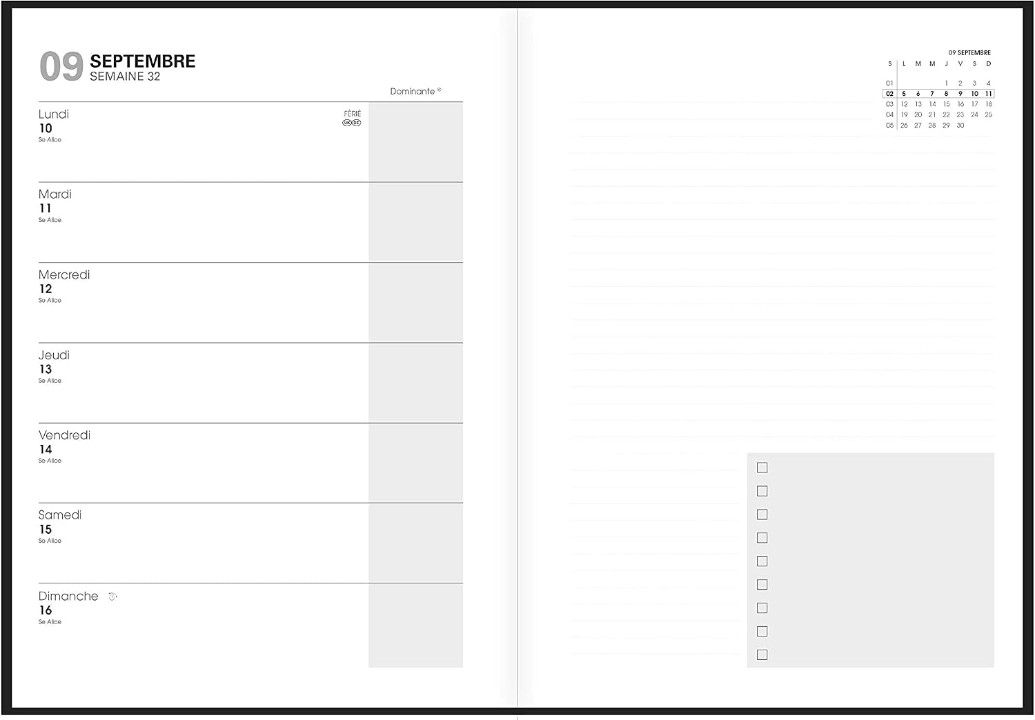 Quo Vadis Magali Fournier Note 21 with Elastic Weekly School Diary 15 x 21 cm Year 2019-2020, 3D Graphik - Image 3