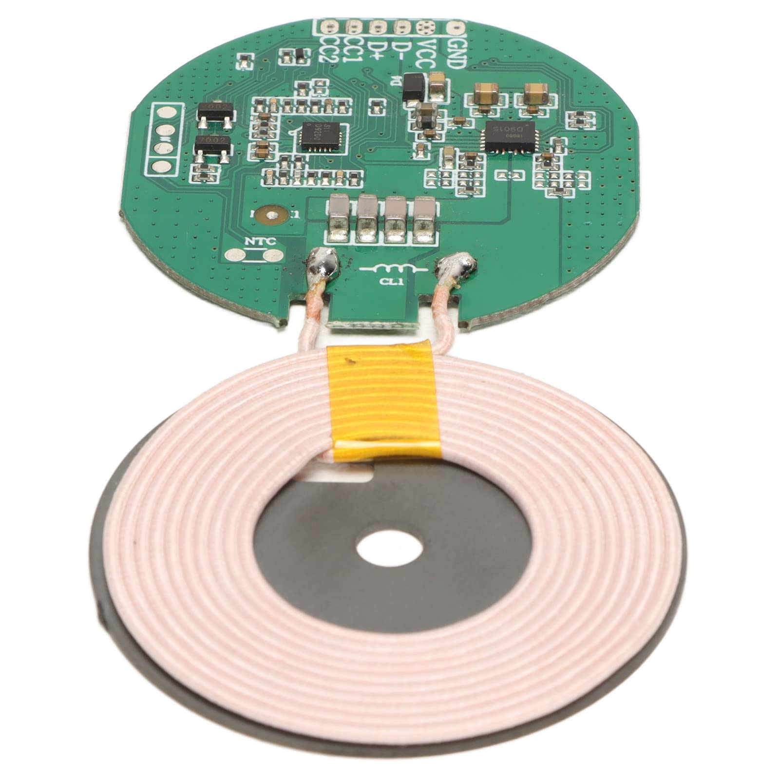 Wireless Charging Module, Qi Wireless Charger 15W PCBA Circuit Board Coil Wireless Charging Micro USB Port DIY Coil KITS 5‑12V