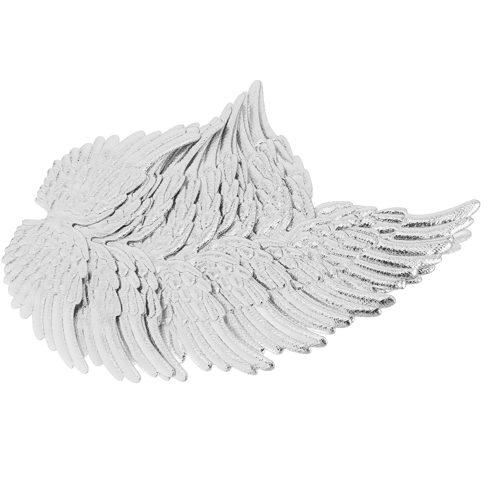Tofficu 12pcs Mini Silver Angel Wings Creative DIY Decor for Costumes Backpacks Crafts Decorative Props for Parties Art Projects Mini Wing Accessory