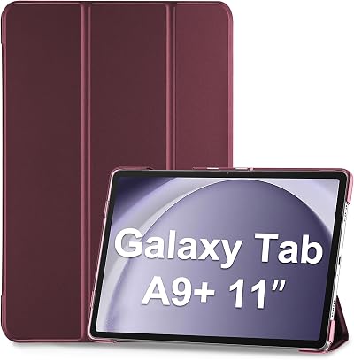 ProCase Slim Stand Case for Galaxy Tab A9 Plus 11 Inch 2023 Wine