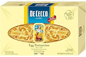 De Cecco Pasta Egg Noodle Fettuccine, 8.8 Ounce - 12 per case.