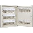 KYODOLED Key Cabinet, Locking Key Storage Box, 100 Key Hooks & Tags, Wall Mount, White, 3.1"D x 17.1"W x 14.1"H