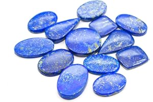 JAGUAR GEMS Natural Gemstone Cabochons Lots – 5 Pcs Polished Loose Stones (15–30 MM) – Multi-Shape Healing Crystals for Wire Wrapping, Jewelry Making & Spiritual Crafts