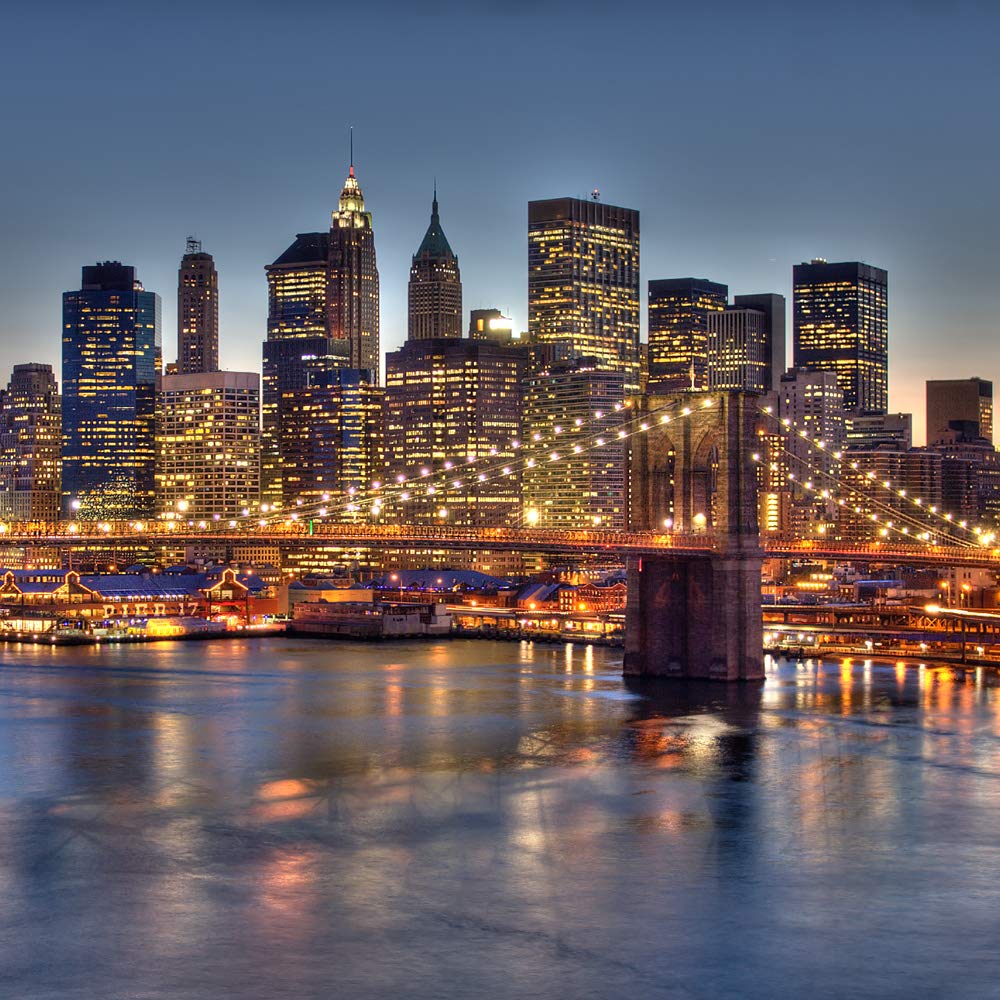 International Graphics - Finished Picture - Aurélien, Terrible - ''Manhattan Bridges''- 30 x 30 cm - Direct printing on acrylic glass