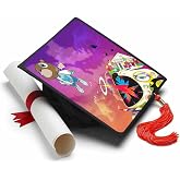 Tassel Toppers Graduation Cap Topper - Album Cover-Inspired Design Hat Accessory, Waterproof &amp; Lightweight, Patented Unique Design, Made in USA, Adhesive Included
