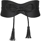 XZQTIVE Women Wide Belt for Dress Fashion Ladies Cinch Obi Belt Waistband with Tassel Tie