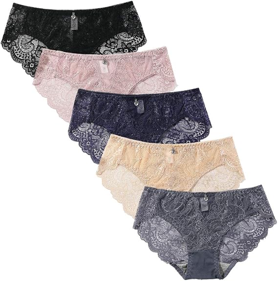 Amazon Co Jp レディース ショーツ セクシー レース 花柄 シームレス パンティ 女性 下着 ローライズ パンツ 通気性 美尻 透け感下着 レギュラー ショーツ 5枚組 服 ファッション小物