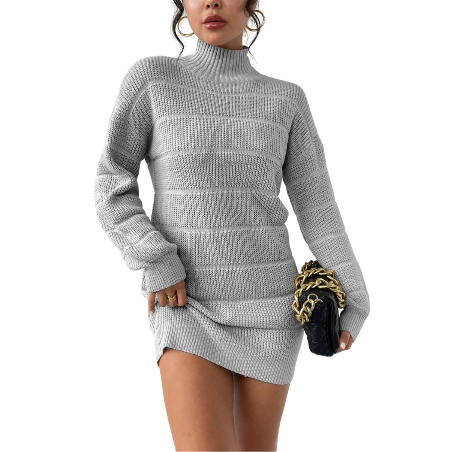 Long Sleeve Pullover Dress Women's Christmas Sweater Dress - Long Sleeve  Fleece Pullover Holiday Party Dress With Pocket, Soft & Cozy Casual  Christmas Outfit