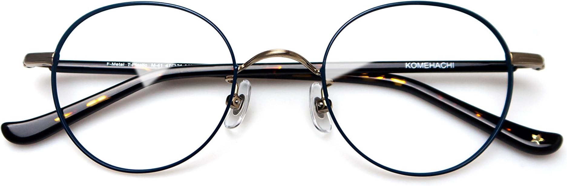Komehachi - Round Thin Full Rim Prescription Ready Clear Lens Reading Eyeglasses