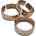 Set of 3 Hand Forged Pure Copper Rings. Made with 100% Pure Raw Untreated Copper. Helps Reduce Finger Joint Pain and Swelling